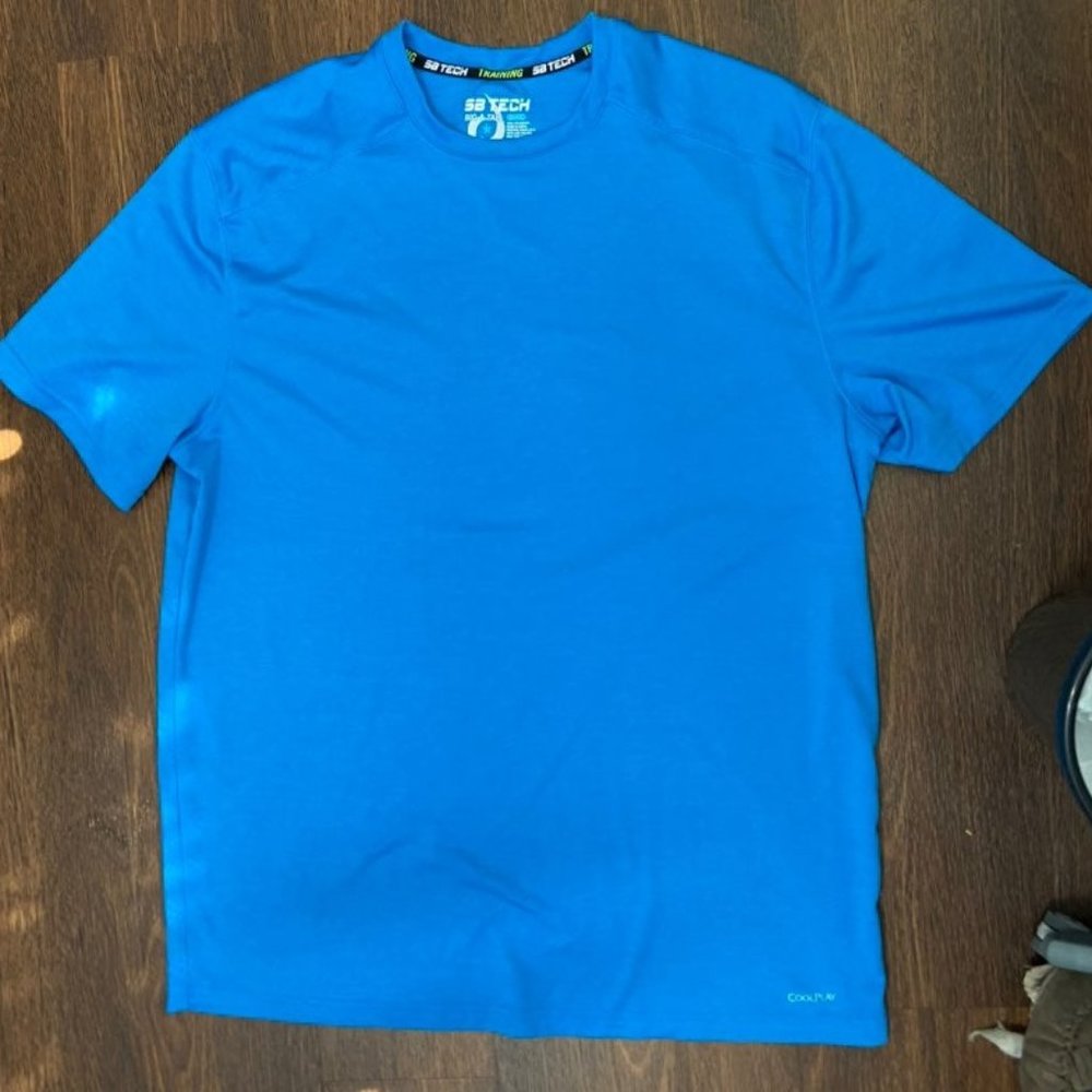 Blue training shirt. Big and Tall.